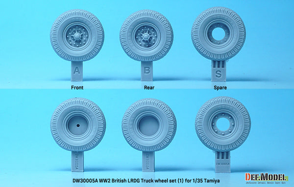 DEF Models 1/35 British L.R.D.G. Chevrolet Truck Sagged wheel set (1)