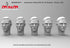 1:24 Scale Character Heads - Set #1 /5pcs) 1 / 1:24 - 75mm