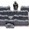 Configurable Sandbags W/Bracing Crates 1/35 Scale resin diorama accessories