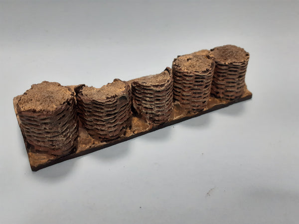 Wargaming Warhammer 28mm Wicker Gabion Damaged trench section battlefield accessory (Straight)