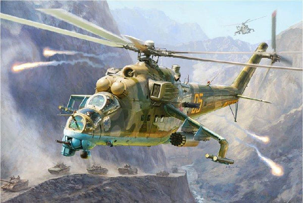 Zvezda 1/48 scale Russian attack Helicopter MIL-Mi 24 V/VP