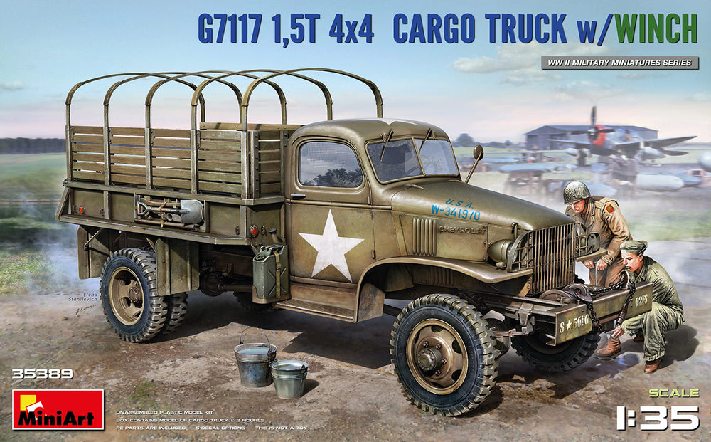 Miniart 1/35 WW2 G7117 1,5T 4×4 CARGO TRUCK w/WINCH