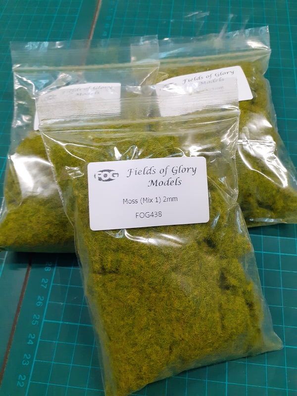 Nylon static grass Moss Grass pack (3 x 30g pack 2mm,4mm + 6mm lengths)