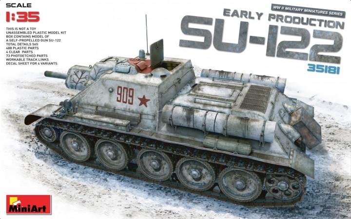 1/35 scale WW2 Soviet SU-122 (early production) Miniart tank