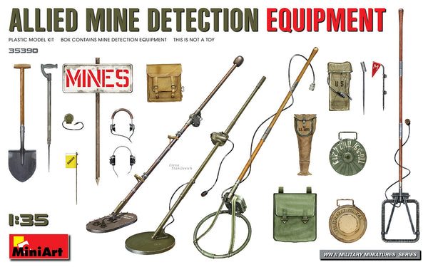 Miniart 1/35 scale WW2 ALLIED MINE DETECTION EQUIPMENT