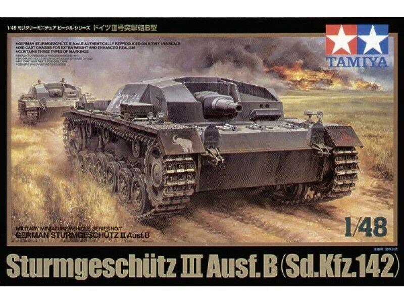 Tamiya 1/48 scale  WW2 German STURMGESCHUTZ III AUSF B STUG model tank kit