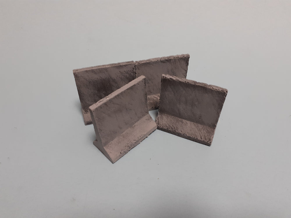 FoG Models 1/35 High Concrete wall sections #1 High Jersey barrier (4 pcs)
