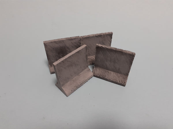 1/35 High Concrete wall sections #1 (4 pcs)