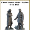 ARDENNES MINIATURE 1/35 WW2 US and German soldier - Belgium 1944-1945