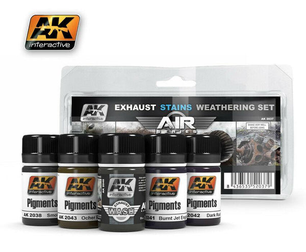AK AIRCRAFT WEATHERING EXAUSTS & STAINS WEATHERING SET
