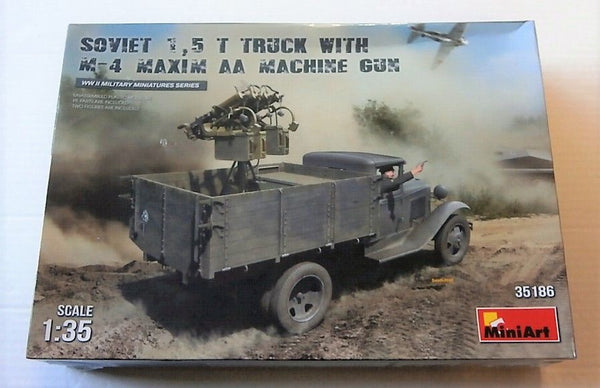 Miniart 1:35 Soviet 1,5 T. Truck w/ M-4 Maxim AA Machine Gun