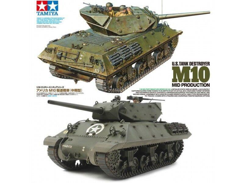 Tamiya 1/35 scale US M10 Mid Production tank model kit Fields of