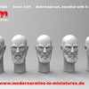 1:24 Scale Bare Heads - bearded - Set #3 (5pcs) / 1:24