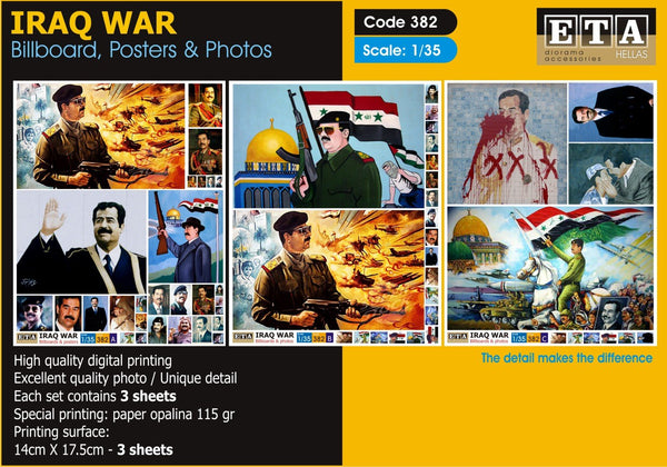 1/35 scale - Iraq War Billboard, Posters, Photos - 2 sheets