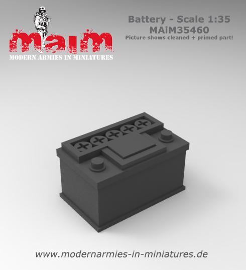 Auto Battery / 1/35 Scale 3D Printed model