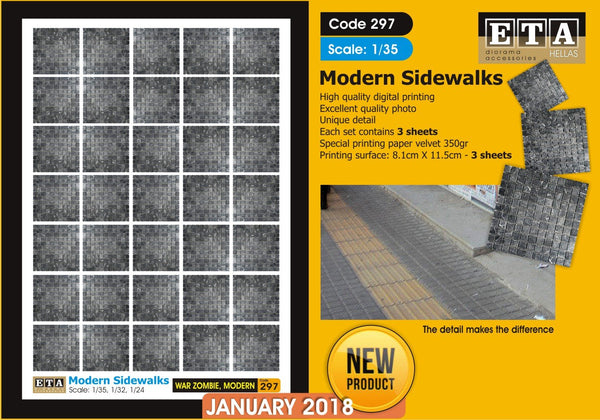 1/35 scale MODERN Sidewalk