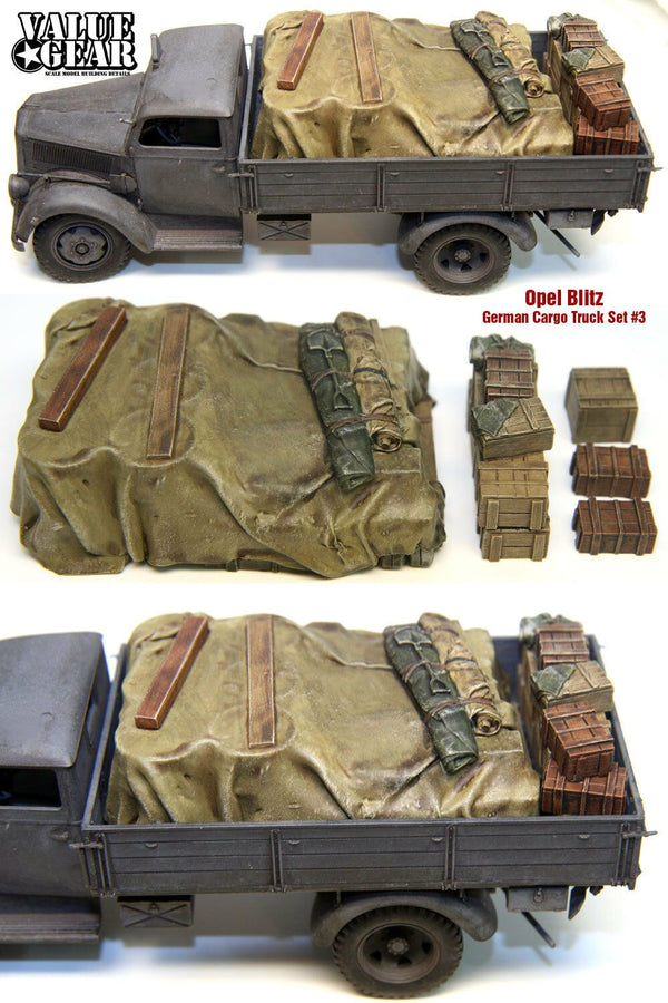 1/35 Scale Resin kit Opel Blitz WW2 German Cargo Truck Load #3