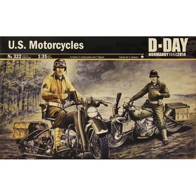 Italeri 1:35 WW2 U.S. Motorcycles WWII D-Day series