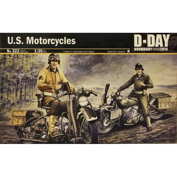 Italeri 510000322 1:35 U.S. Motorcycles WWII