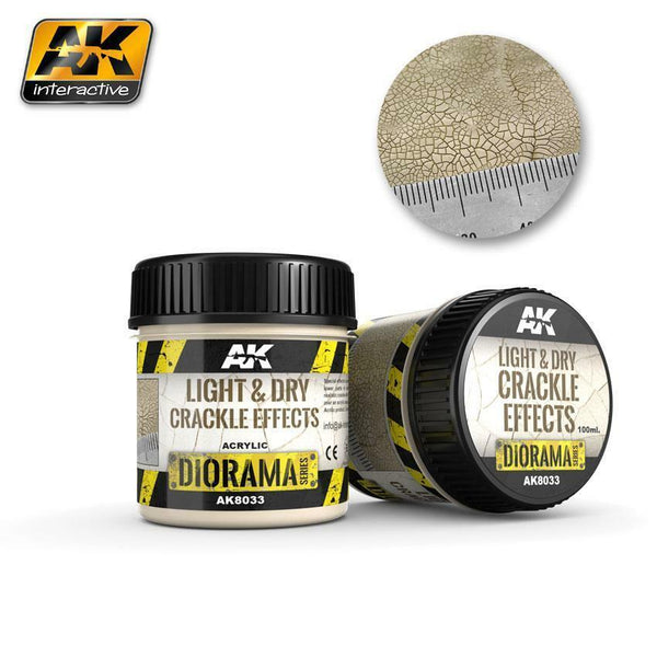 AK TEXTURE PRODUCTS LIGHT & DRY CRACKLE EFFECTS - 100ml (Acrylic)