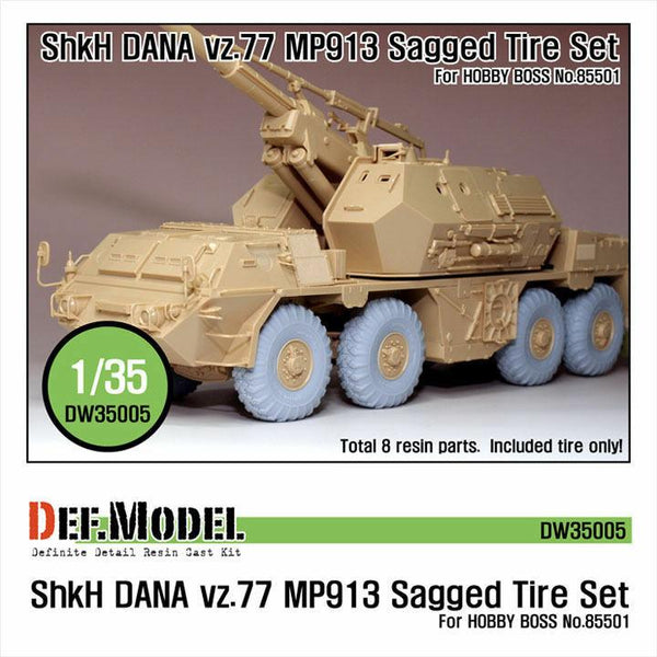 Sz77 DANA ShKH MP913 Sagged Tire set (for Hobbyboss 1/35)