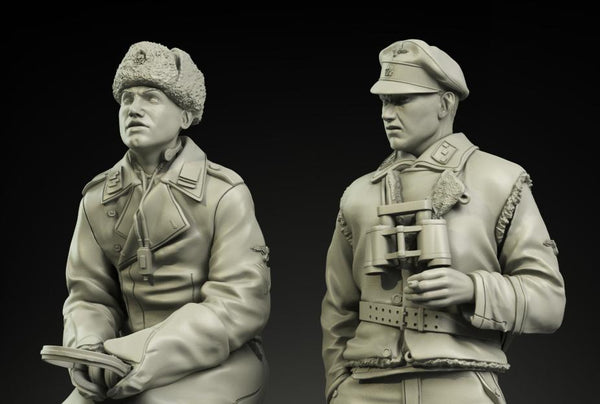 1/35 scale resin model kit WW2 Waffen-SS tank officers Kharkov set