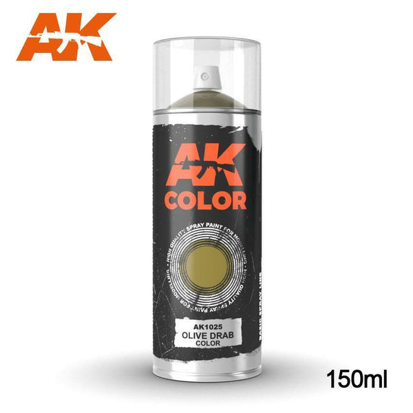 AK interactive spray can Olive Drab color 150ml (((SOLD to U.K. ONLY)))