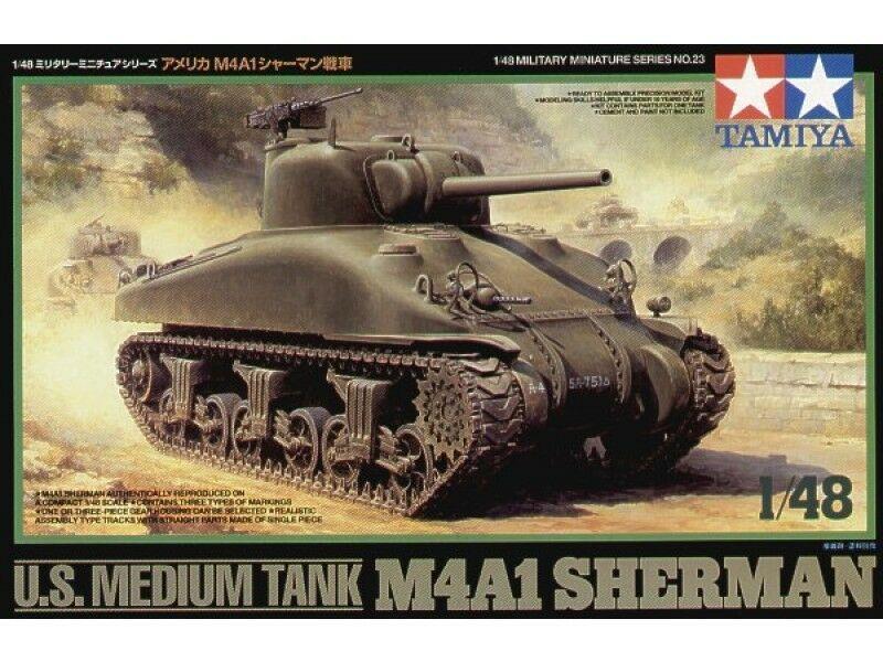 Tamiya 1/48 scale WW2 American US M4A1 SHERMAN TANK model kit