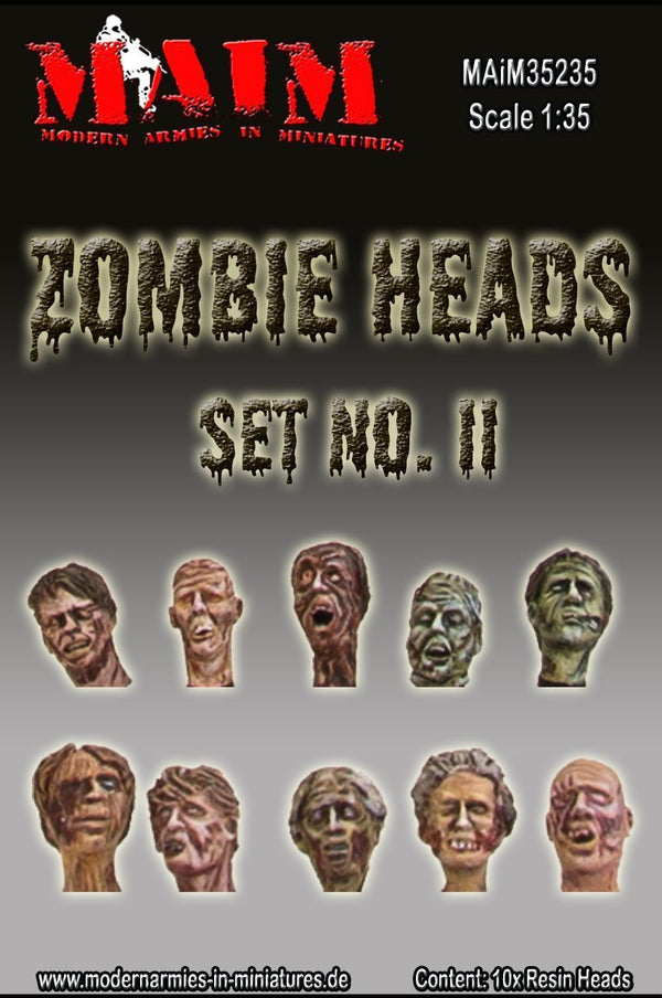 Zombie Heads #2 (10pcs) 1:35 scale resin model kit