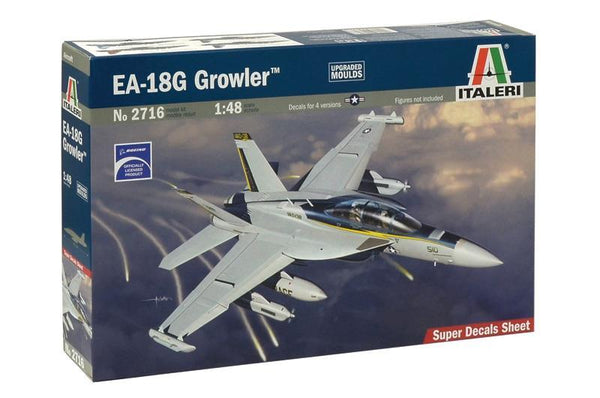 Italeri 510002716 - 1:48 EA-18 G Growler, Aeroplane.