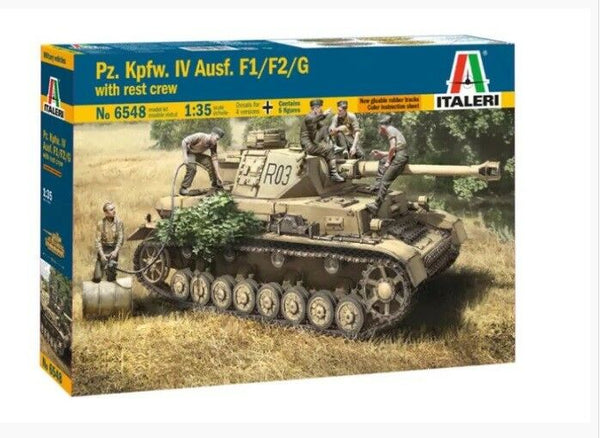 ITALERI 1/35 MILITARY PZ.IV F1/F2/G WITH ASS. TROOPS