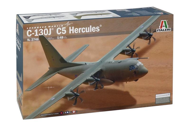 Italeri 1: 48 scale Hercules C 130j C5 transport aircraft model kit