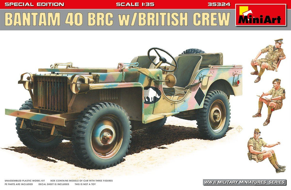Miniart 1/35 scale BANTAM 40 BRC w/BRITISH CREW. SPECIAL EDITION