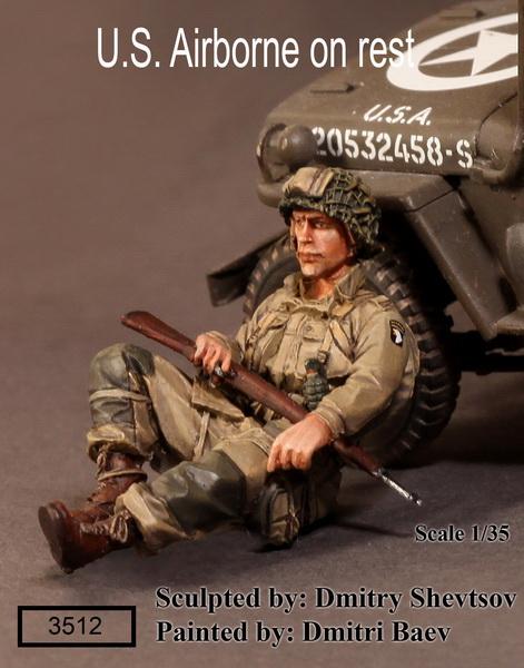 1/35 Scale resin kit U.S. Army Airborne on rest #2