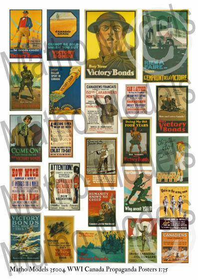 1/35 Scale model kit WWI / WW1 Canada Propaganda Posters