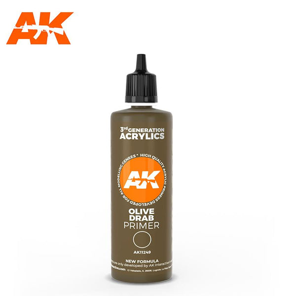 AK Interactive Gen3 - OLIVE DRAB SURFACE PRIMER 100ML.