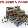 1/35 Miniart Wine, Beer, Milk Bottles and Wooden Boxes