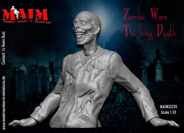 Zombie Bust Halffigure #4 /1:35 scale resin model kit