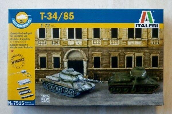 ITALERI 1/72 Scales WW2 Soviet RUSSIAN TANK T34/85 model kit