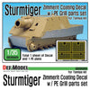 1/35 Scale model kit Sturmtiger Zimmerit Decal w/ PE grill set