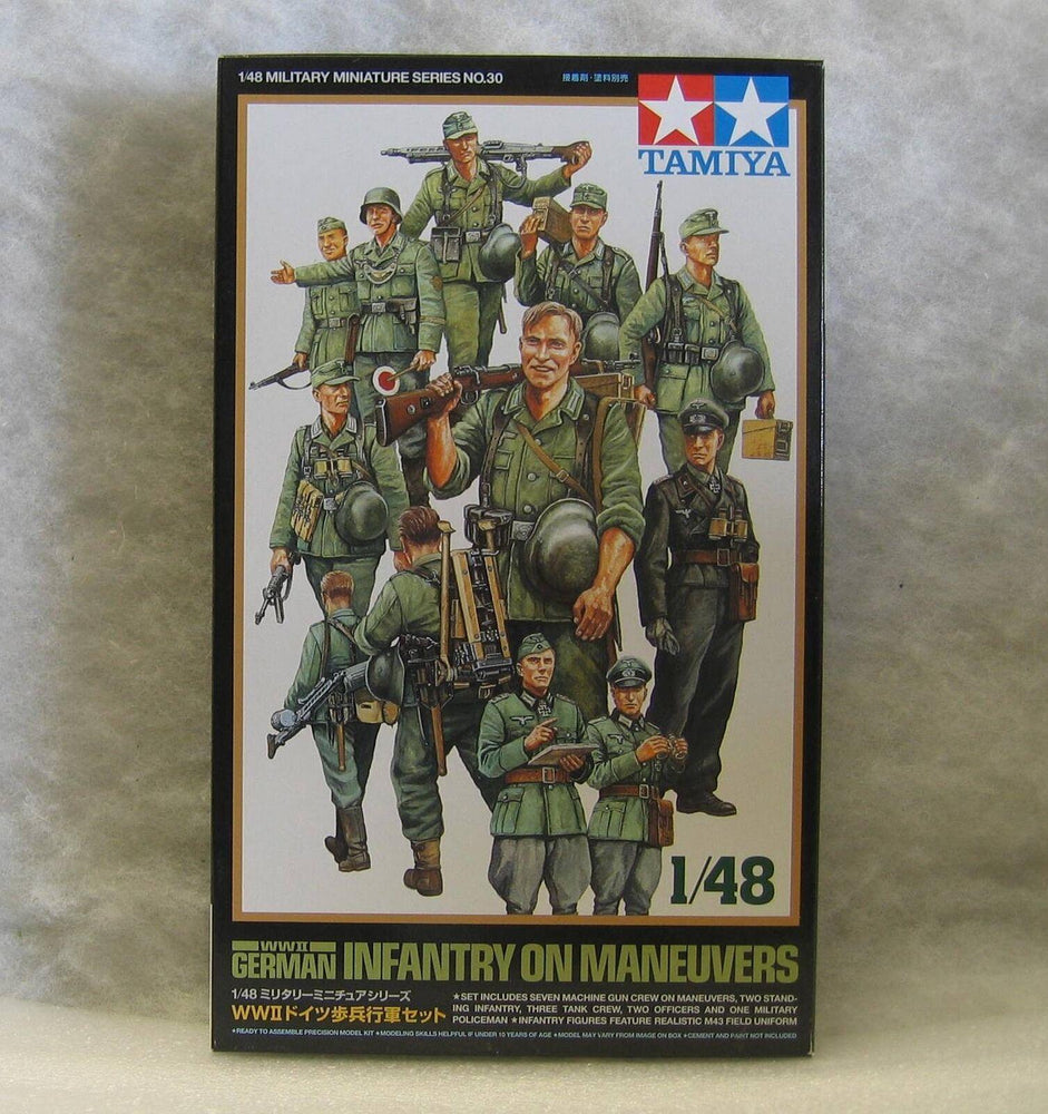 Tamiya 1/48 scale WW2 German Infantry on Manoeuvres figure model kit