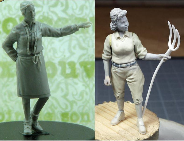 1/35 Scale resin kit - 1940's British women (2 figure set)