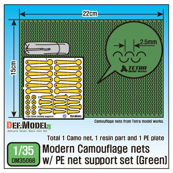 1/35 Scale model kit Modern Camouflage Net  w/net support set(1) -Green