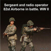 1/35 Scale Resin Figure kit WW2 US Sergeant and radio operator 82st Airborne in battle