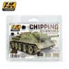 AK WEATHERING CHIPPING ESSENTIALS WEATHERING SET