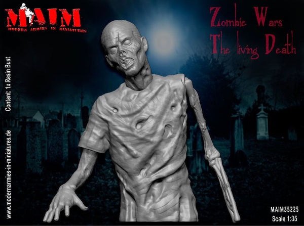 Zombie Bust Half figure #1 /1:35 scale resin model kit