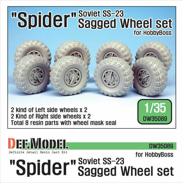 1/35 Scale resin model kit Soviet 'Spider' SS-23 Sagged Wheel set (for Hobbyboss)