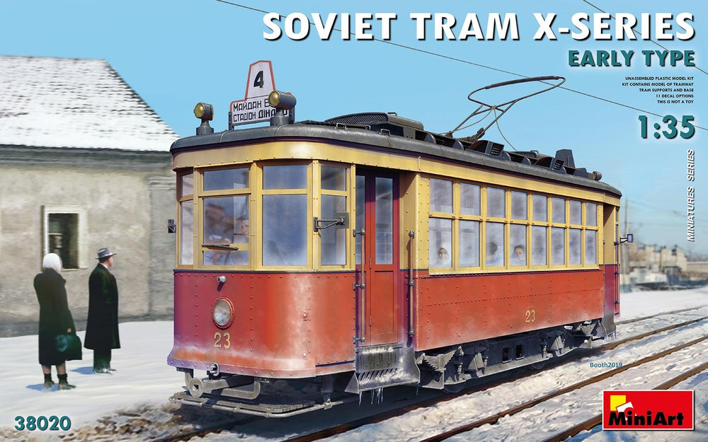 Miniart 1/35 scale SOVIET TRAM X-SERIES. EARLY TYPE