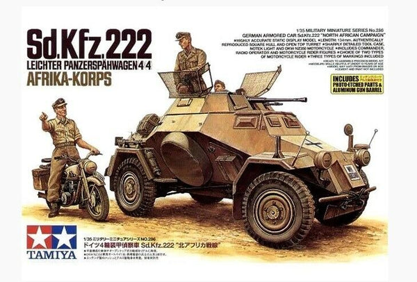 Tamiya 1/35 scale WW2 German Armored Car Sd.Kfz 222 Africa Korps DAK