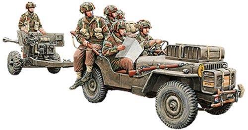 1/35 Scale British 6pdr Anti-Tank Gun (Airborne) With 1/4Ton Truck Crew